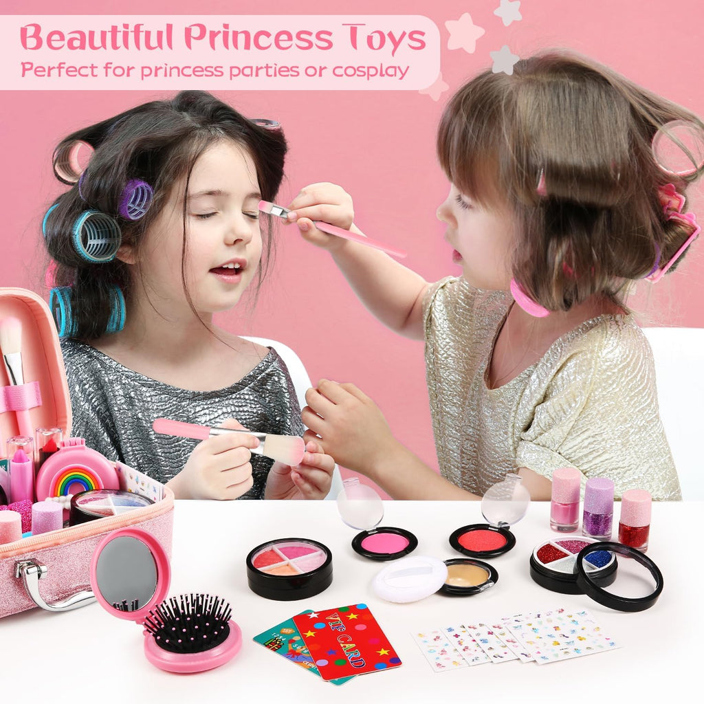 Washable Kids Makeup Kit for Girls, Non-Toxic Cosmetic Set S609
