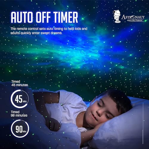 Astronaut Star Projector Night Light with Remote and Timer E396