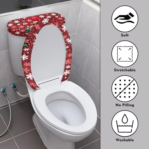 Christmas Toilet Lid and Tank Cover Set for Bathroom Decor K51670