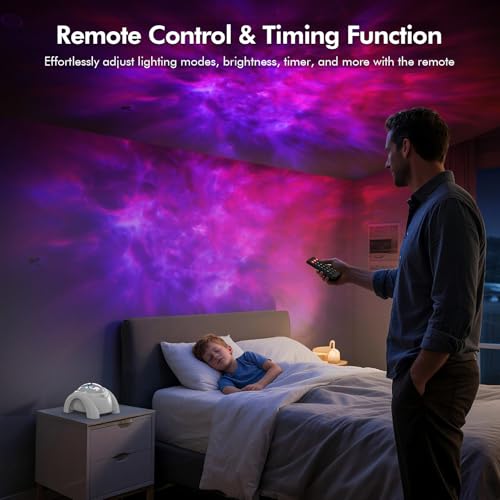 Galaxy Projector with Bluetooth Speaker and White Noise for Bedroom P99664