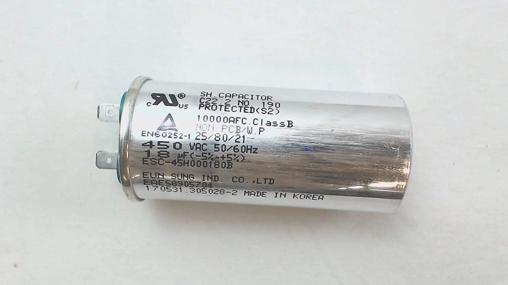 Genuine LG EAE58905704 Refrigerator Radial Run Capacitor 18mfd 450v