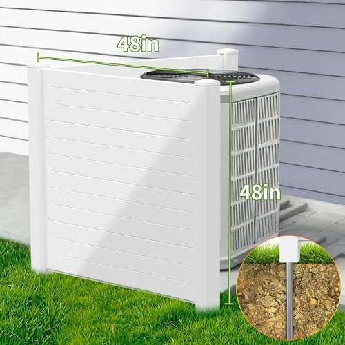 Air Conditioner Fence Privacy Screen 48x48 Inch with Ground Stakes H86440