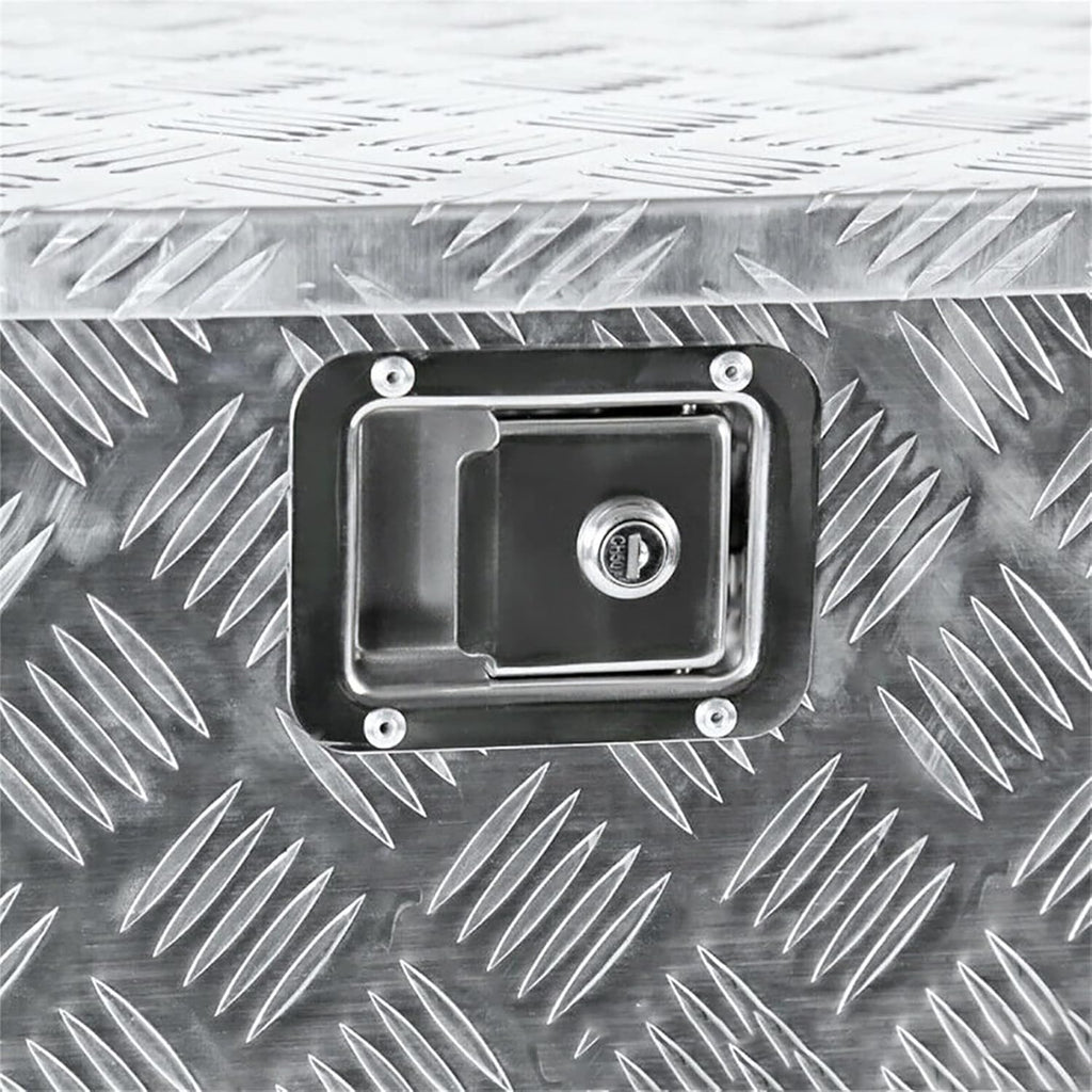 Aluminum Trailer Tongue Tool Box Diamond Tread with Lock & Keys V9757