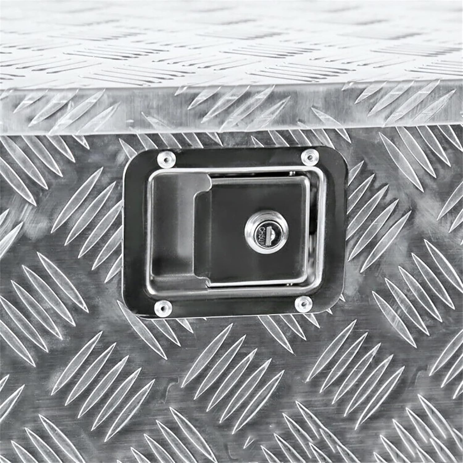 Aluminum Trailer Tongue Tool Box Diamond Tread with Lock & Keys V9757