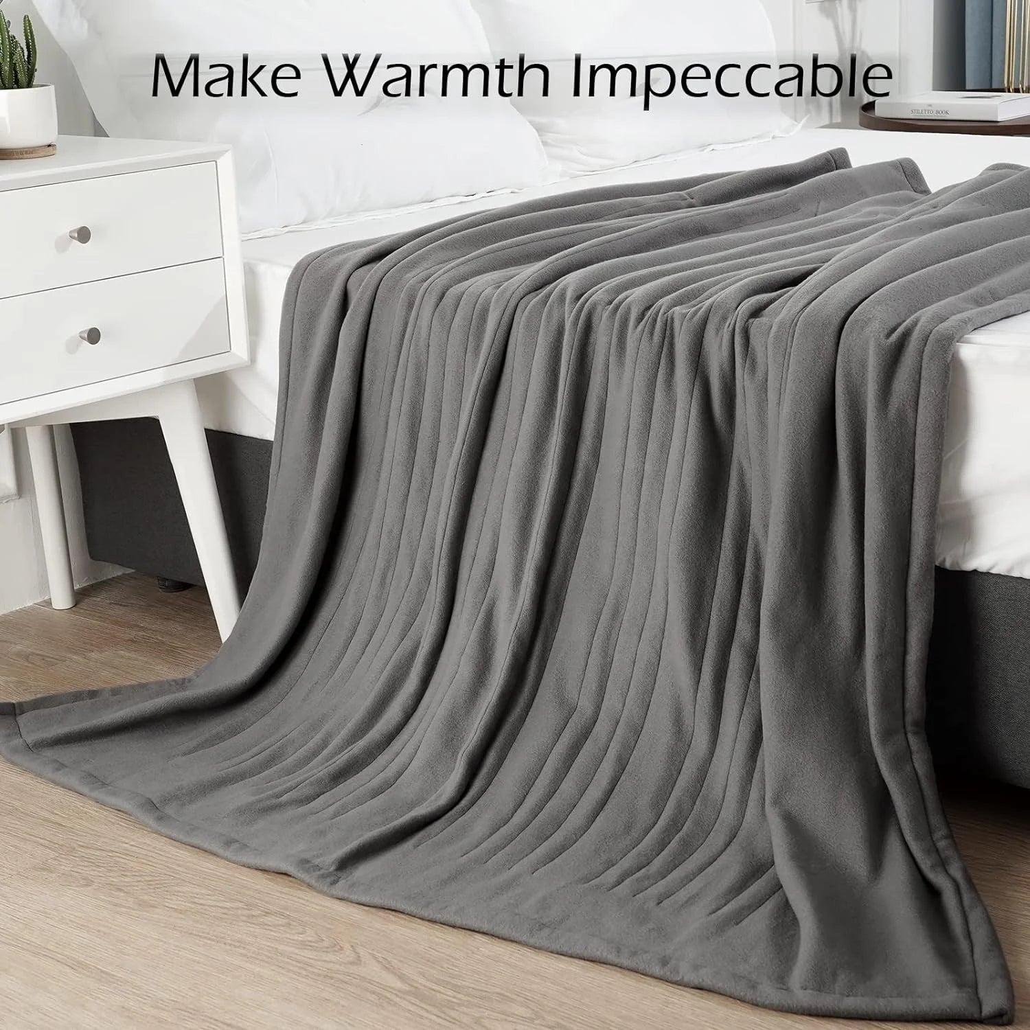 Heated Fleece Throw Blanket with Auto-off J46661