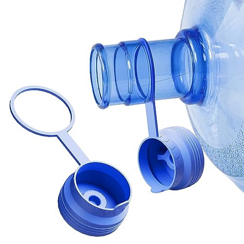 Water Jug Cap 5 Gallon, Silicone Reusable with Hang Loop, No Spill, 55mm, 2 Pack L992137