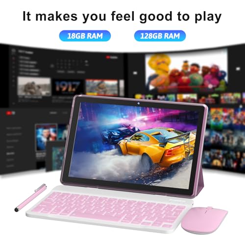 10 Inch Android Tablet with Keyboard Case Mouse Stylus J550018