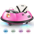 Hikole Kids Bumper Car with Remote Control, Electric Ride On Bumper Car for Toddler Ages 1.5-5 Years Old, Flashing LED Light, 360 Degree Spin, Safety Belt, Gift for Boys Girls, Pink