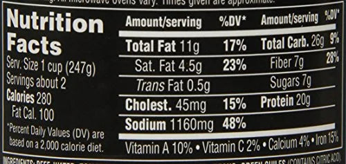 Chili with Beans, 15 Ounce, 6 Count B73921