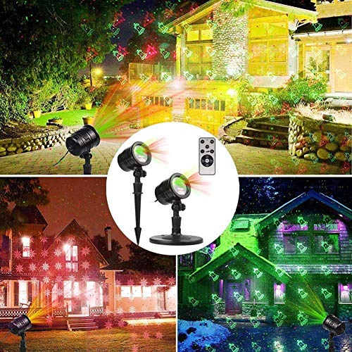 Christmas Laser Lights Red and Green Star Show for Indoor Outdoor Decor N5581
