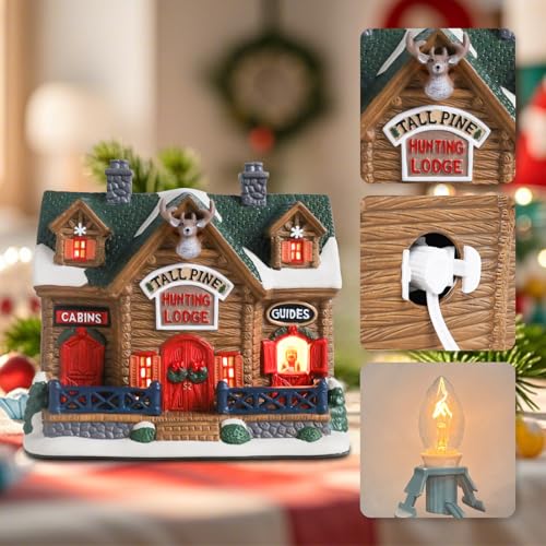 Lighted Ceramic Christmas Village Houses Indoor Decor Y567324