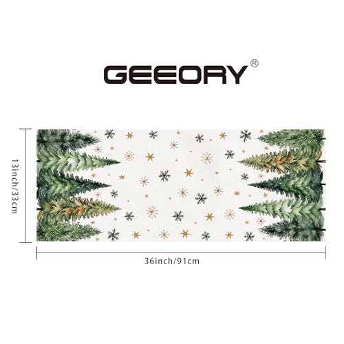 Christmas Table Runner 13x72 Inch, Red Winter Holiday Decor H348