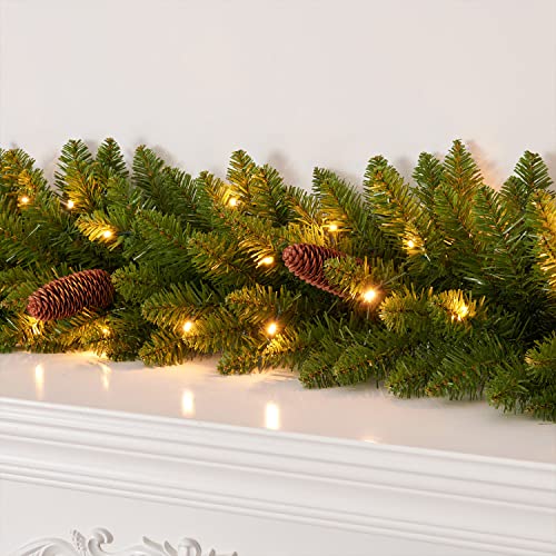 Pre-lit Christmas Garland 9ft with 50 LED Lights B458889