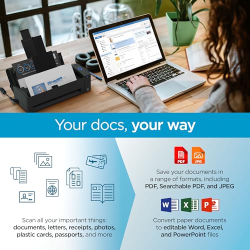 Wireless Double-Sided Document Scanner with Auto Feeder for Mac and PC L63821