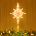 Christmas Tree Star Topper Lighted 3D Plug In Indoor Holiday Decor N7897