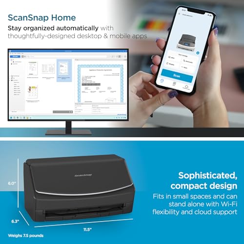 Wireless Document Scanner with Touchscreen and Auto Document Feeder F6657
