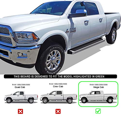 Polished Stainless Steel Running Boards Side Steps for Ram 2500 3500 Mega Cab V203570