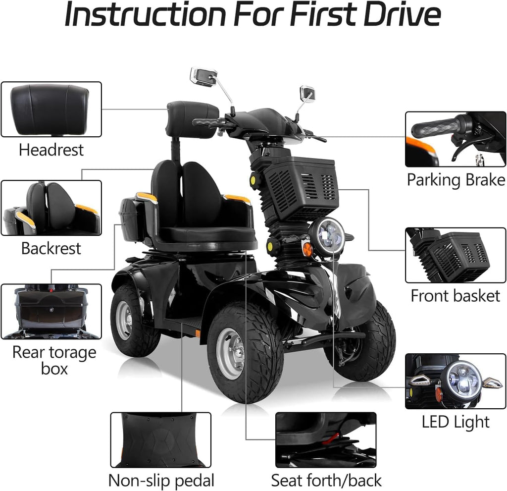 All Terrain Electric Mobility Scooter for Seniors and Adults B567