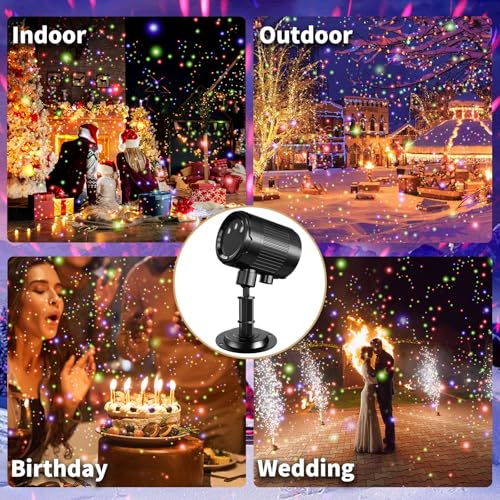 Christmas Laser Projector Light Outdoor, RGB Firefly Moving Lights, IP65 Waterproof for Garden Yard Party B711