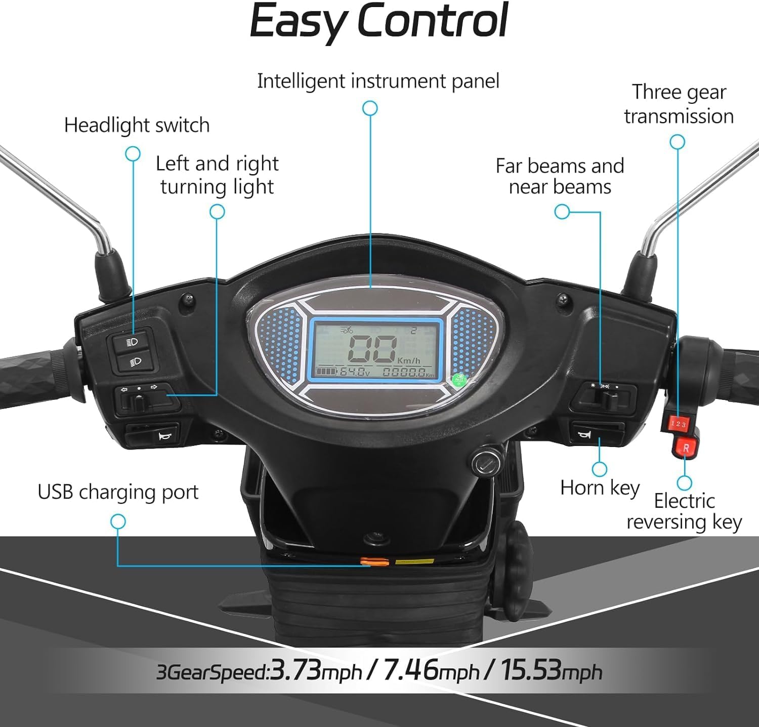 All Terrain Electric Mobility Scooter for Seniors and Adults B567