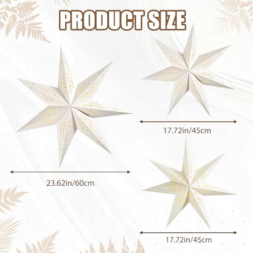 Christmas Paper Snowflake Lanterns with LED Lights for Holiday Party Decor A55544