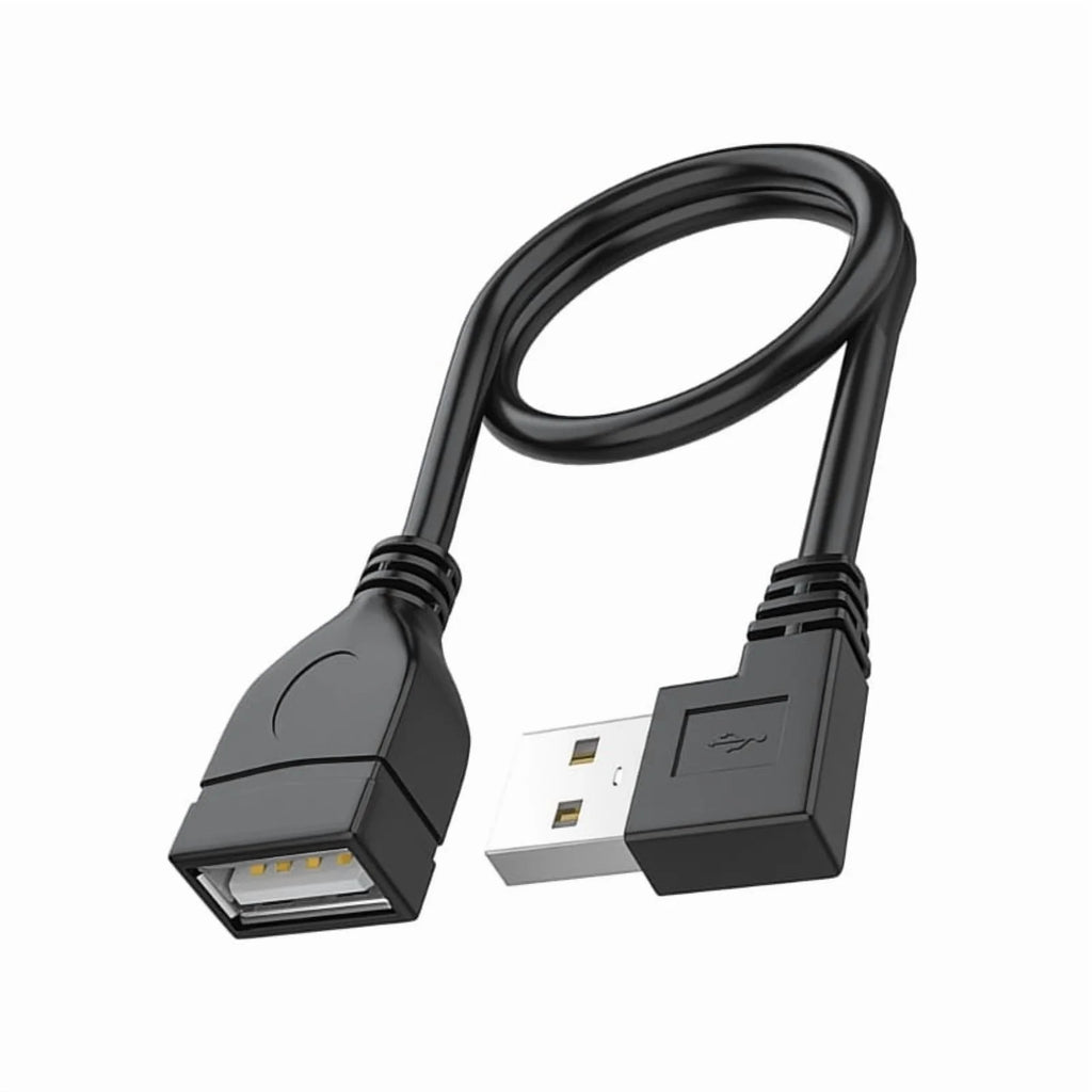 USB 2.0 Extension Cable Male to Female 90 Degree Angled Z420