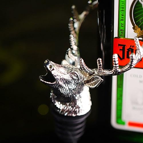 Deer Head Liquor Bottle Pourer with Silicone Stopper P101785