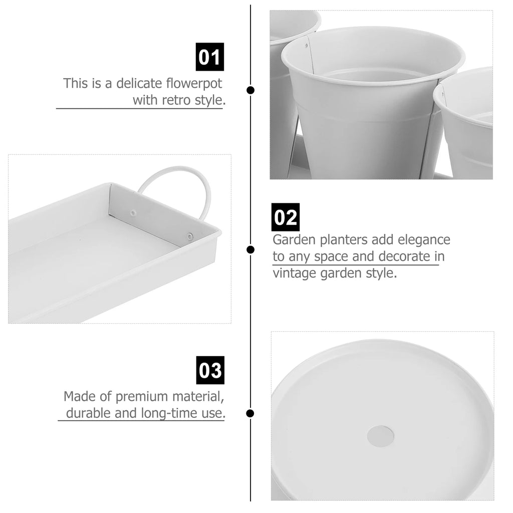 9 pcs Garden Flower Pot with Tray E203332