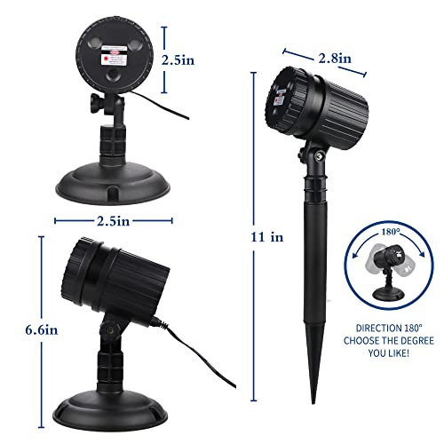 Christmas Laser Projector Lights with Remote, 8 Patterns for Indoor Outdoor B916350