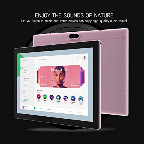 Tablet 10 inch Android 14 with Keyboard Case, Mouse, Stylus, 8GB+64GB, 1280*800 HD Touch Screen, 8MP Dual Camera, Wi-Fi Bluetooth, Blue B613