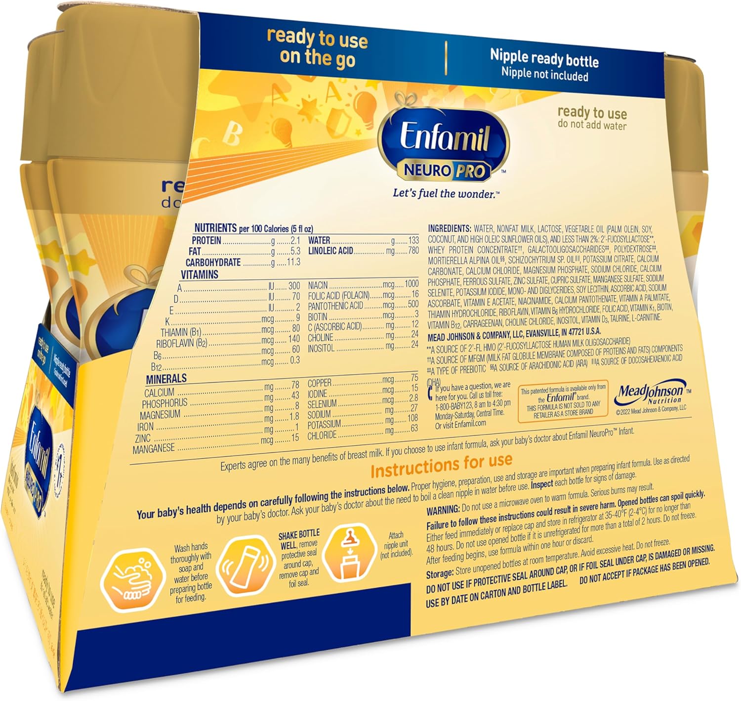 Baby Formula with Prebiotics, DHA, Non-GMO, Refill Box S161