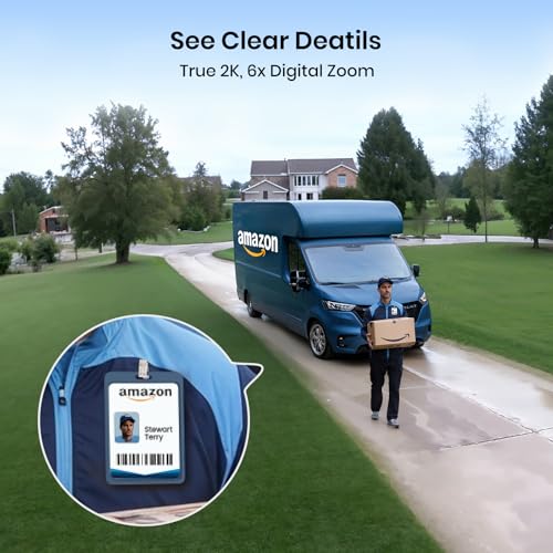Wireless Outdoor Security Cameras, 4-Cam Kit, Solar Powered, 360° Pan & Tilt, 2K Color Night Vision M4408