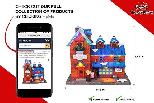 Lighted Musical Snow Village with Animated Kids Sledding A3584