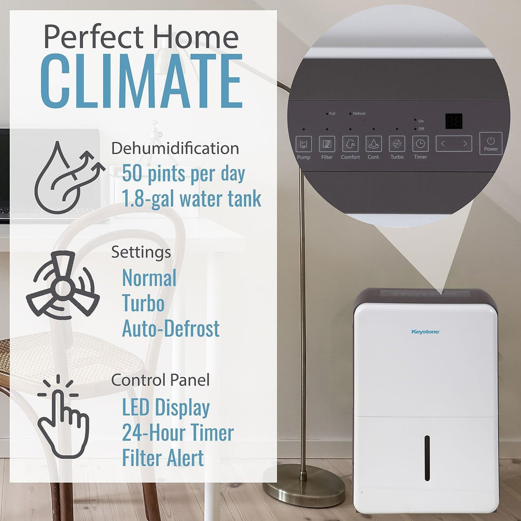 Portable Dehumidifier for Basement and Large Rooms up to 4,500 Sq.Ft. Q6475