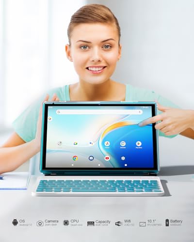 10 inch Android Tablet with Keyboard Case, 6GB RAM 32GB ROM S7781