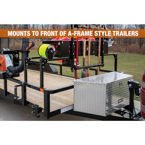 Aluminum Trailer Tongue Tool Box, 18.3 x 16.1 x 33.4 Inch, Silver Diamond Tread R156934
