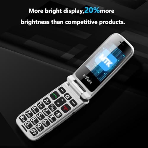 Flip Phone Unlocked for Seniors, Big Buttons, SOS, USB-C T844