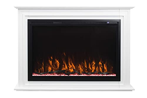 50-inch Smart Electric Fireplace with Surround Mantel N105