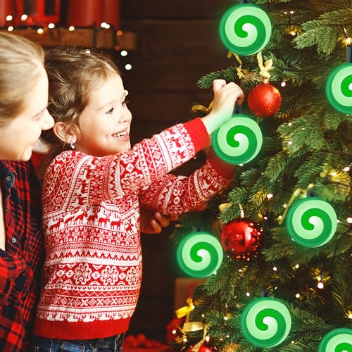 Unicorn Christmas Lollipop Pathway Lights, 10 LED Peppermint String Lights with Stakes Z721
