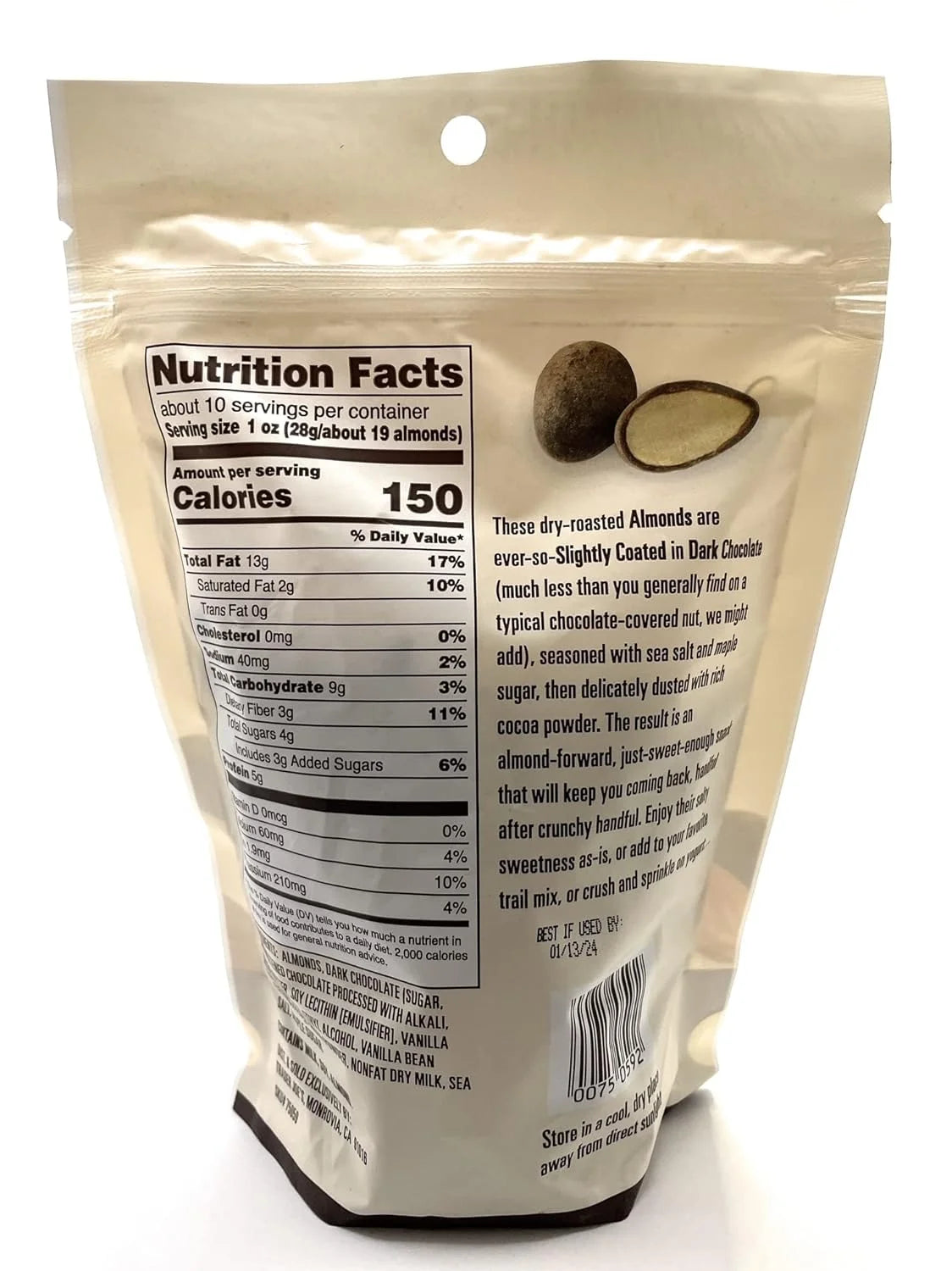 Dark Chocolate Almonds with Sea Salt, 10 oz P579772