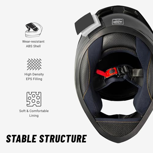 Full Face Motorcycle Helmet with Visor, Lightweight for Adults J585029