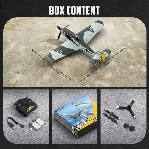 RC Plane 3 Channel Remote Control Airplane Fighter Toy, 2.4GHz 6-axis Gyro, Easy to Fly for Adults Kids Beginners B2466