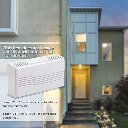 Wired Doorbell Chime Kit with Transformer and Lighted Push Button, White R99846