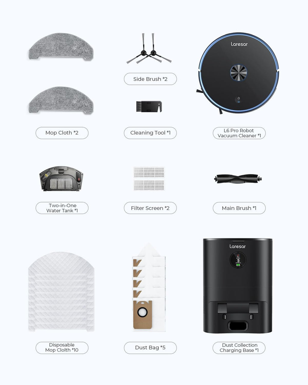 Robot Vacuum and Mop Combo, 3 in 1 with Self Emptying Station, Lidar Navigation, App Control C962358