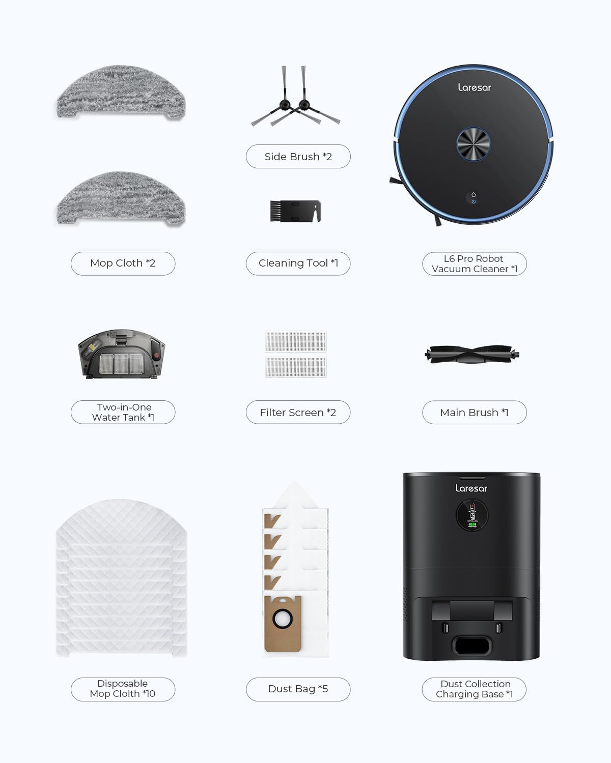 Robot Vacuum and Mop Combo, 3 in 1 with Self Emptying Station, Lidar Navigation, App Control C962358