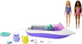 Barbie Mermaid Power "Malibu" and "Brooklyn" Dolls with Boat Playset and Ocean Accessories