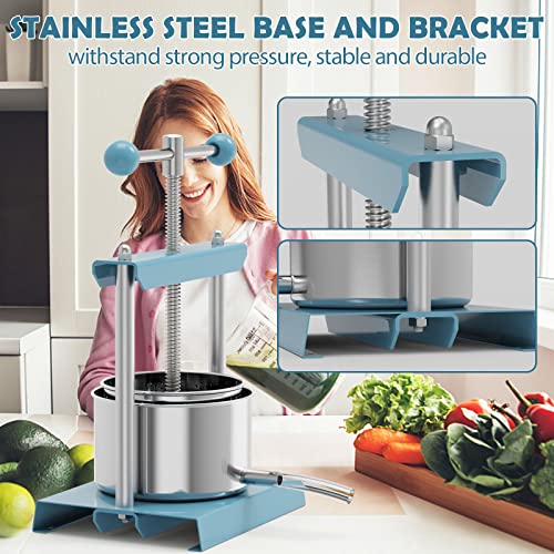 Cheese Tincture Fruit Wine Manual Press 2 Litre Stainless Steel A883