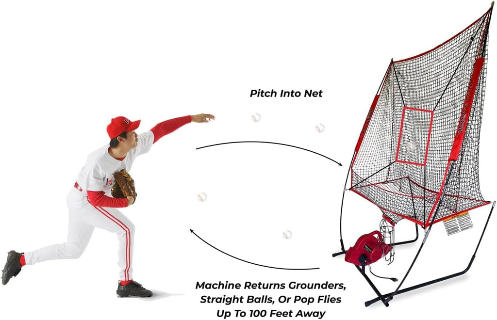 2-in-1 Baseball Pitching Machine & Training Tool Q97675