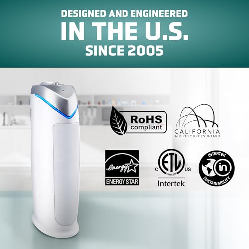 Air Purifier with HEPA Filter for Large Rooms, Removes Smoke, Pet Dander, Pollen, and Odors T1048