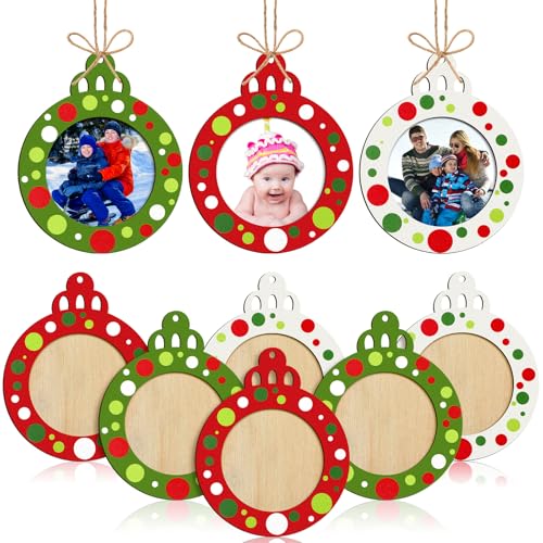 24 Pcs Christmas Photo Ornament Frames for Baby First Christmas Tree Keepsake K3591